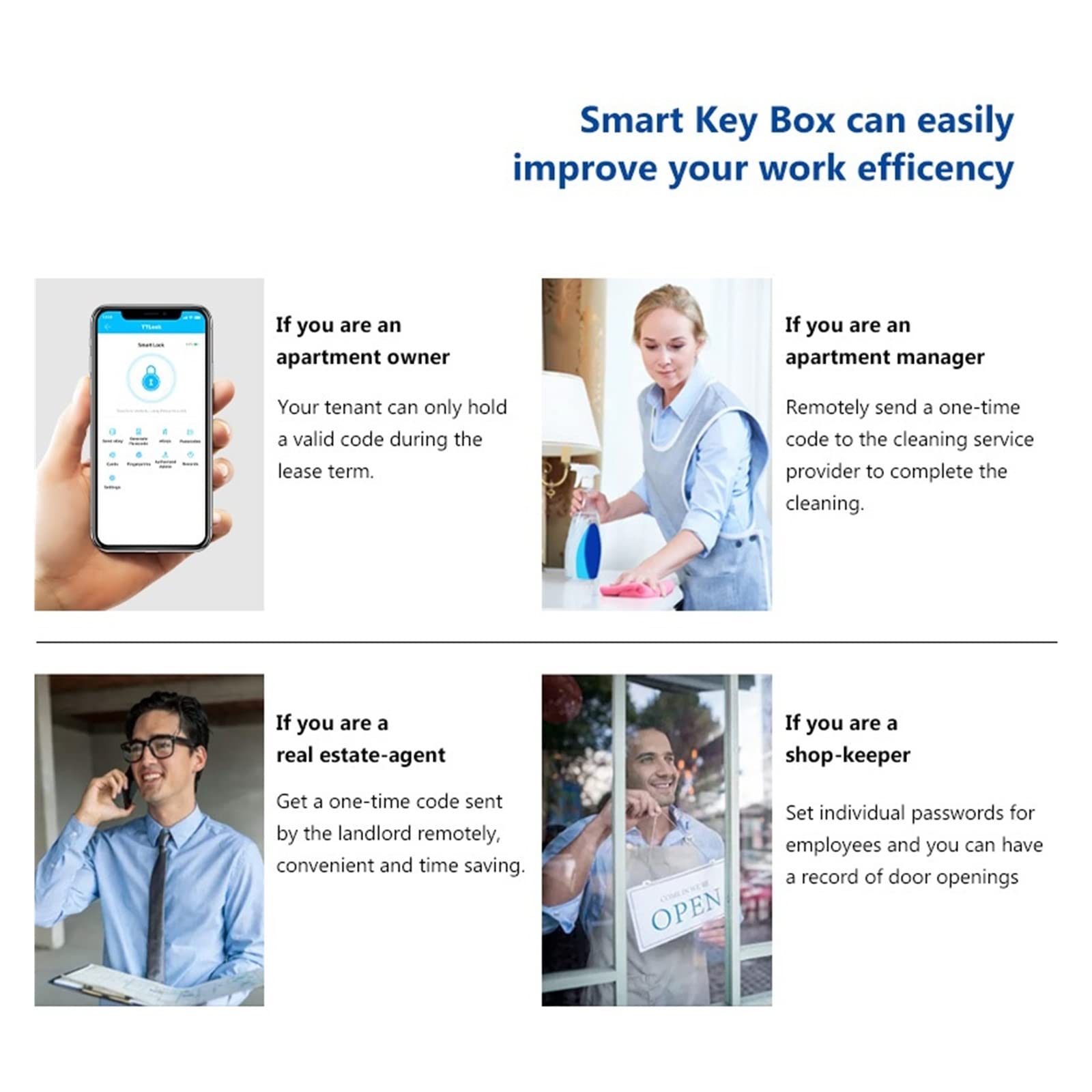 Cassetta di sicurezza, Sicurezza esterna impermeabile Sicurezza sicura Password di archiviazione intelligente Blocco Tuya o TTLock APP Key Box Scatola antifurto Per casa ufficio hotel business(TUYA)