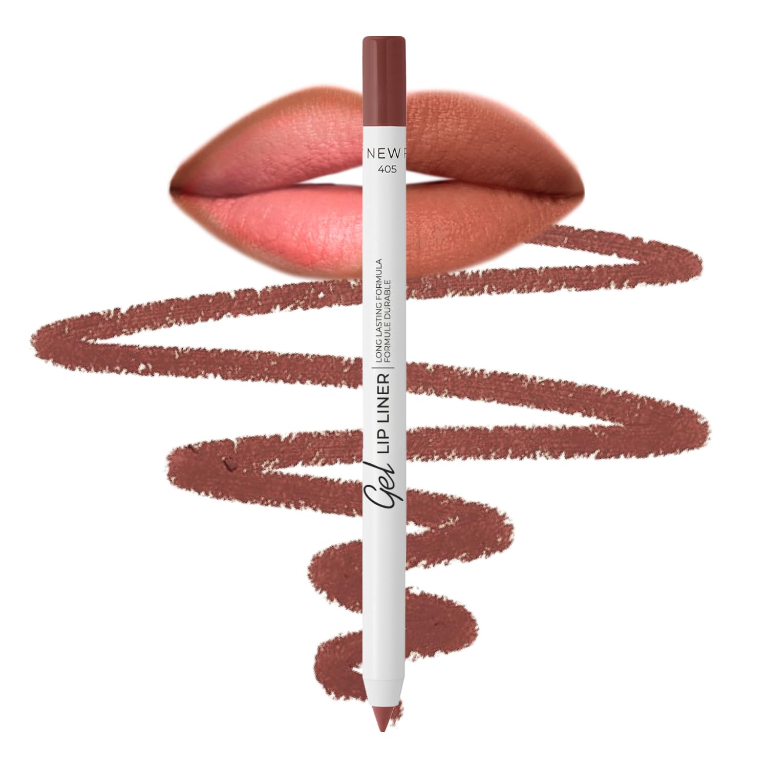 Long Lasting- Gel Creme Lip Liner 405- Tea Rose| Easy-Glide Gel Texture | Super Long-Lasting | Sharpenable Precise Tip |Intense Pigment| 1.7Gm
