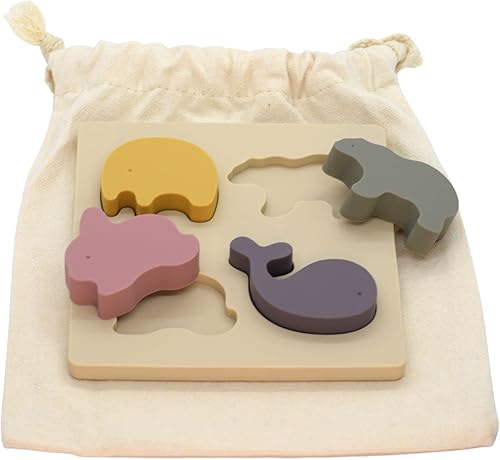 ROSIE BEE Juguete de silicona con forma de animal para niños niños pequeños bebés juguetes de mordedor para bebés apilado anidación clasificación disponible en Yaxa Guatemala