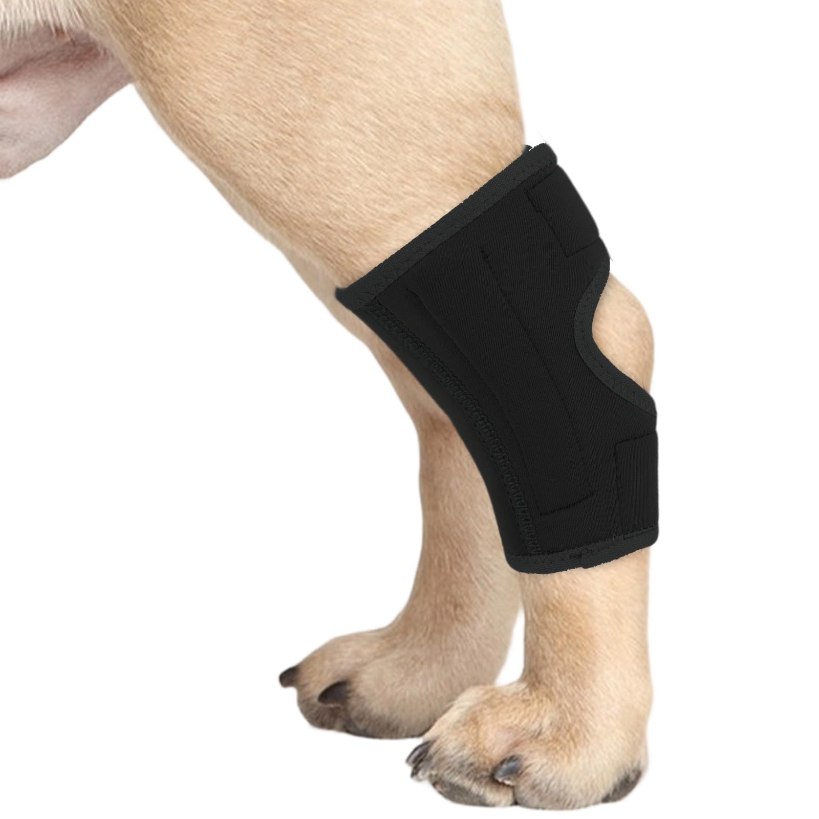 PUMYPOREITY 1Pcs Dog Leg Brace, Dog Knee Brace Adjustable Front/Rear Leg Protector Provides Hock Joint Support Wrap LegBraces Recovery Sleeve for Torn ACL HindLeg Luxating Patella(Black, XL)