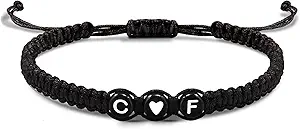 Initial Bracelets for Women Men's Bracelets Gifts for Girlfriend Boyfriend Letter Bracelets I Love You Gifts for Her Him Best Friend Birthday Gift Christmas Jewelry