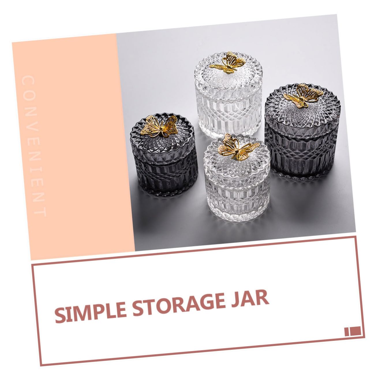 Mipcase Barattolo per Caramelle e Snack Coperchio Ermetico, Contenitore Trasparente in Vetro per Conservazione Alimenti Domestici, Porta Gioielli Decorativo per Cucina e Scrivania, Grande