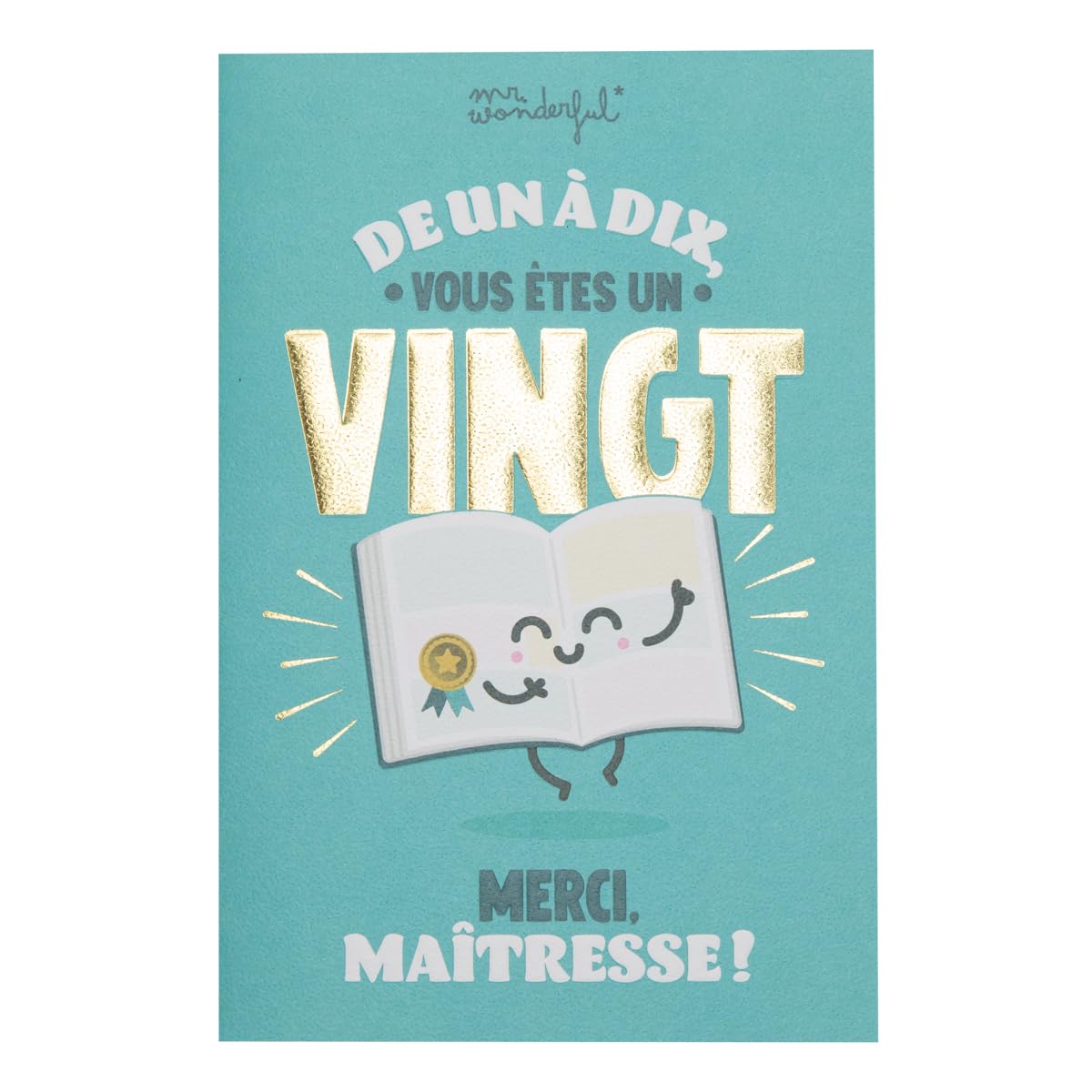 Mr. Wonderful - Card - From one to ten, you are twenty. Thank you, mistress! - Postcard with a message for mistresses
