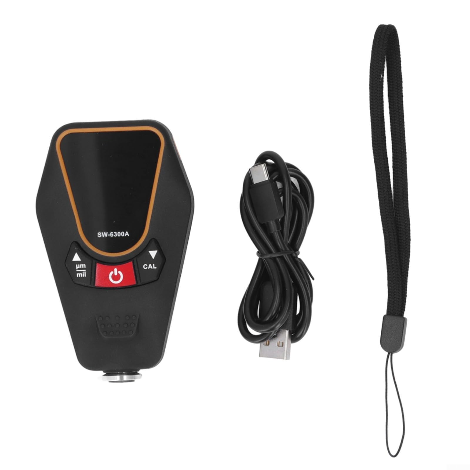 SW-6300A - Misuratore di spessore del rivestimento, strumento magnetico di misurazione della corrente per pellicole verniciate, 0-1200µm, alloggiamento in ABS, display digitale con funzione di