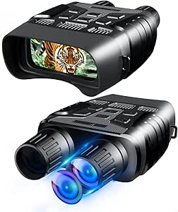 Binocolo Visione Notturna Relassy HD 1080P - Visore Infrarossi 300m, Zoom 4X, Con Scheda 32GB