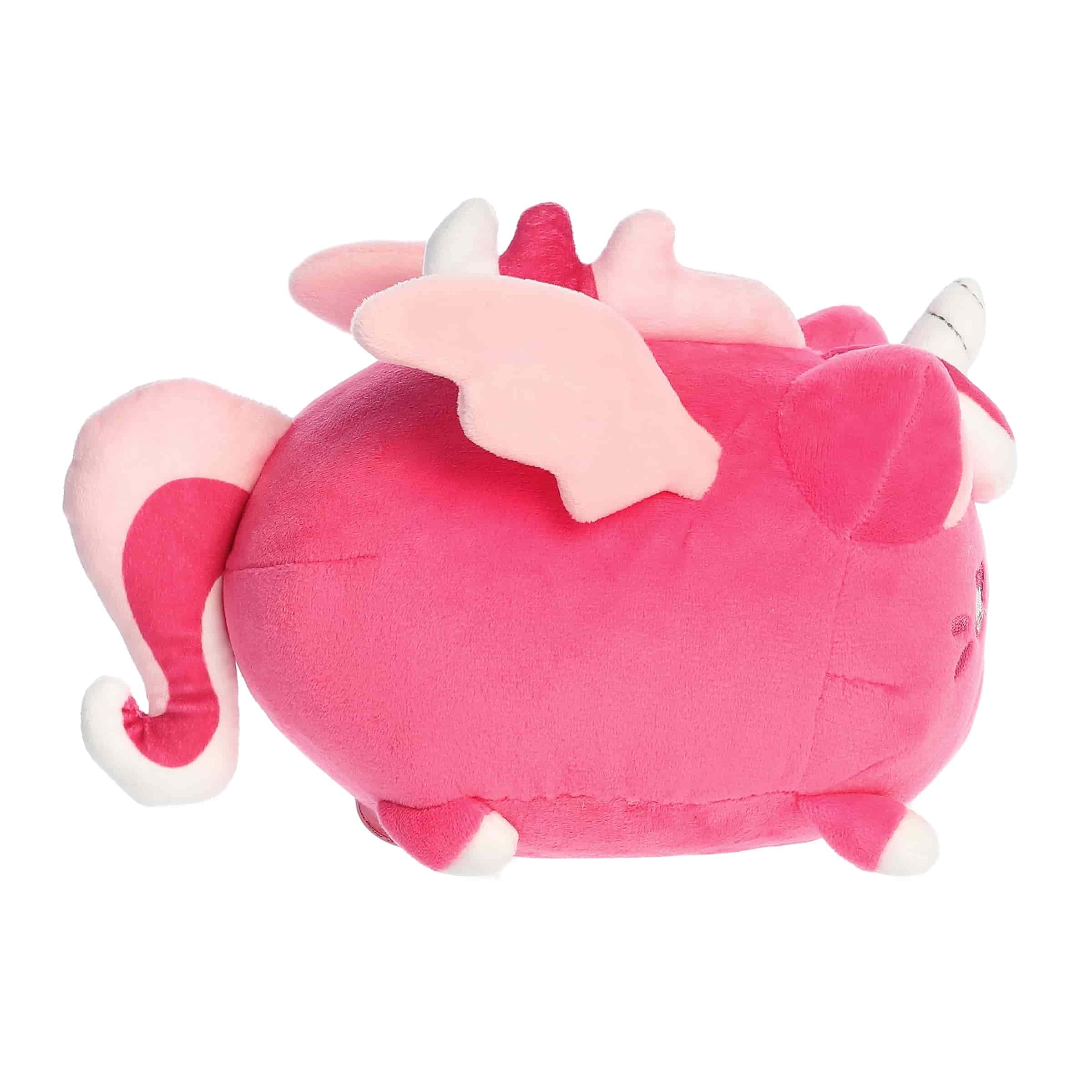 Aurora Enchanting Tasty Peach Sweetheart Pegasus Meowchi Stofftier – lustiger saisonaler Plüsch für Kinder und Erwachsene Sammler – perfekt für die Dekoration von Räumen und Valentinstag – Rosa, 21,6