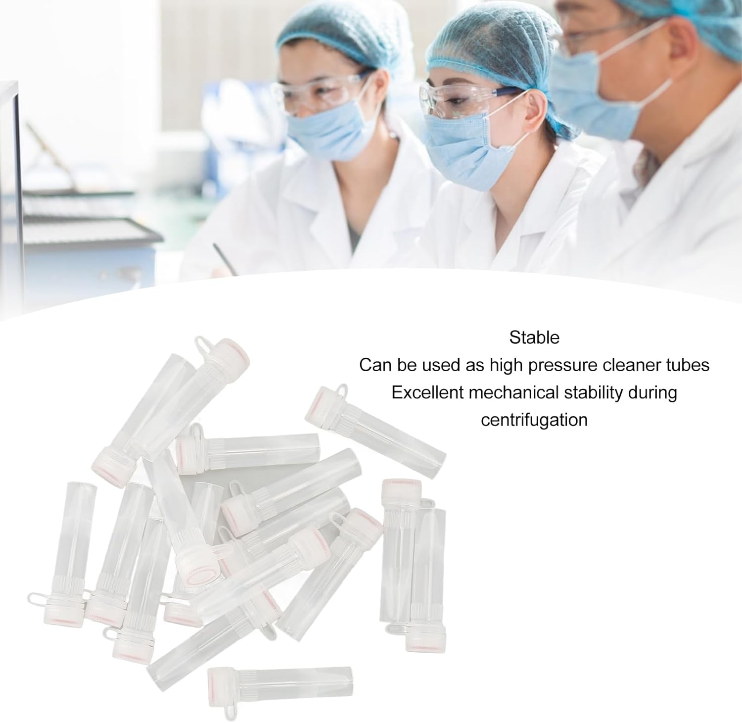 500pcs Microcentrifuge Tube Clear Polypropylene 1.5ml Centrifuge Tube with Snap Cover Professional Laboratory Supplies for DNA Extraction Sample Storage (Flat Bottom)