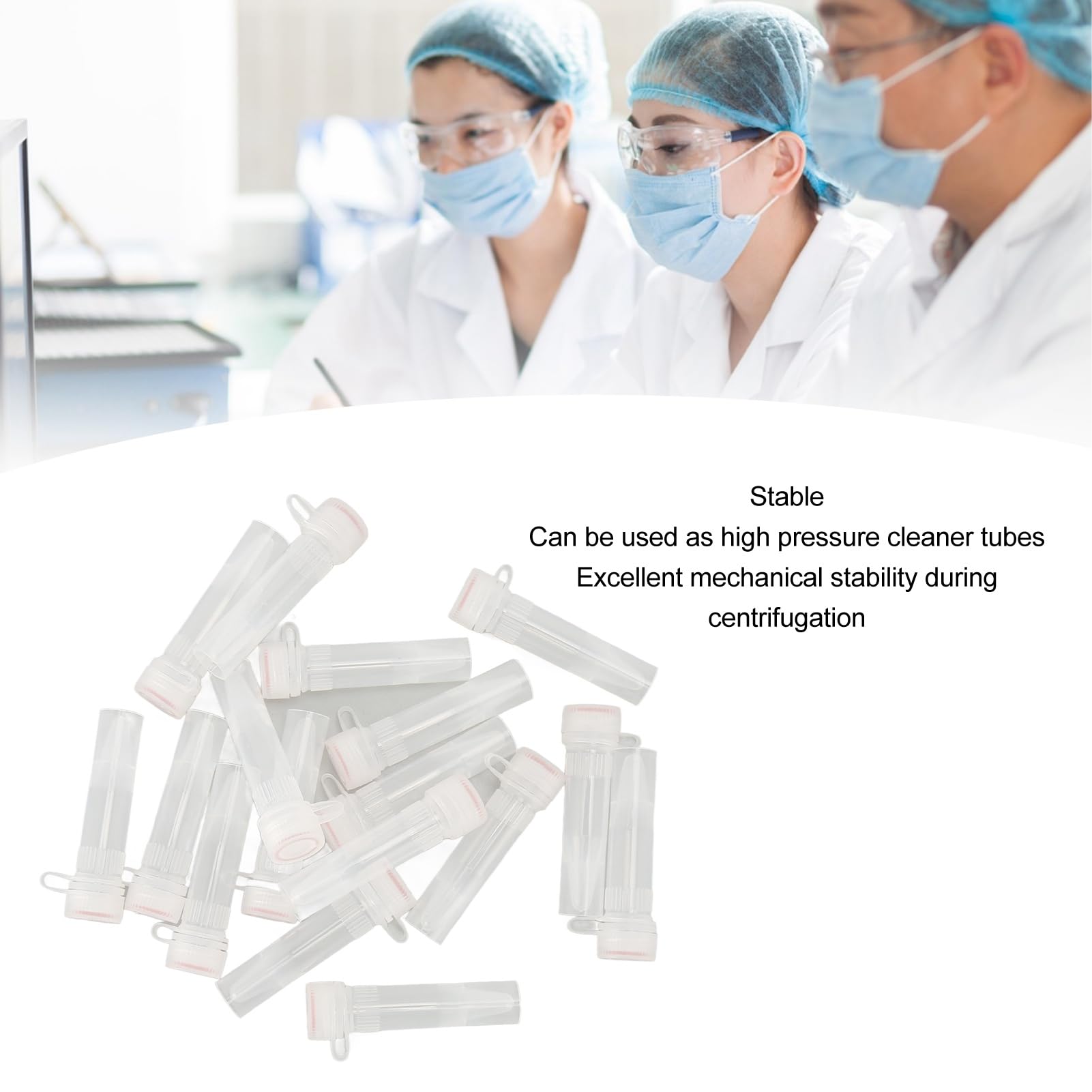 Centrifuge Tube, Polypropylene Microcentrifuge Tube Lightweight 500pcs for Laboratory Supplies (Flat Bottom)