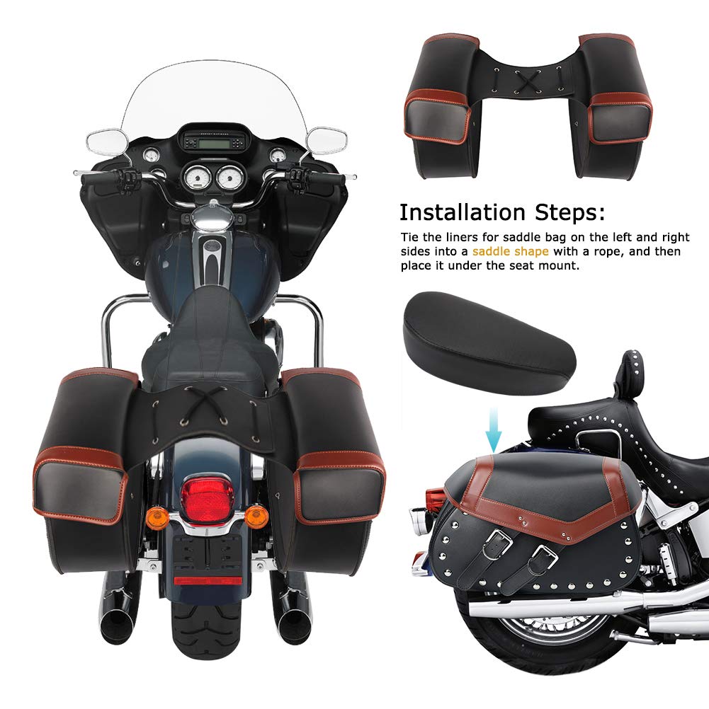 Buy 2PC Heavyduty Waterproof Motorcycle Saddlebags 2Strap Extra