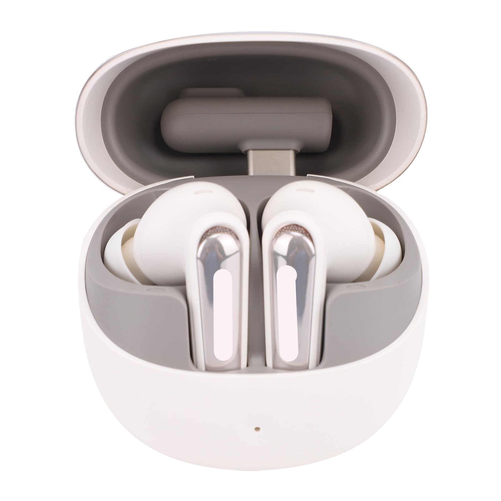 Goshyda Wireless Gaming Earbuds, 20ms Low Latency, Gaming Earbuds with Noise Cancelling Microphone, Support 2.4G Bluetooth, for Phone VR PC Game Console (White)