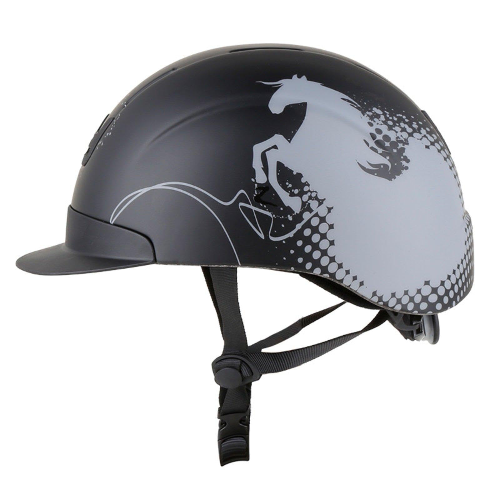 Casco de Equitación Ajustable Y Ligero con Revestimiento de PVC Y Absorción de Impactos para Entrenamientos Diarios, Clases Y Competiciones.