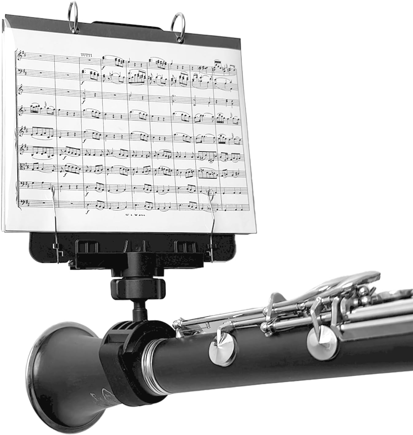 Clarinet Lyre TC10, Adjustable Marching Band Lyre for Clarinet with Flip Folder