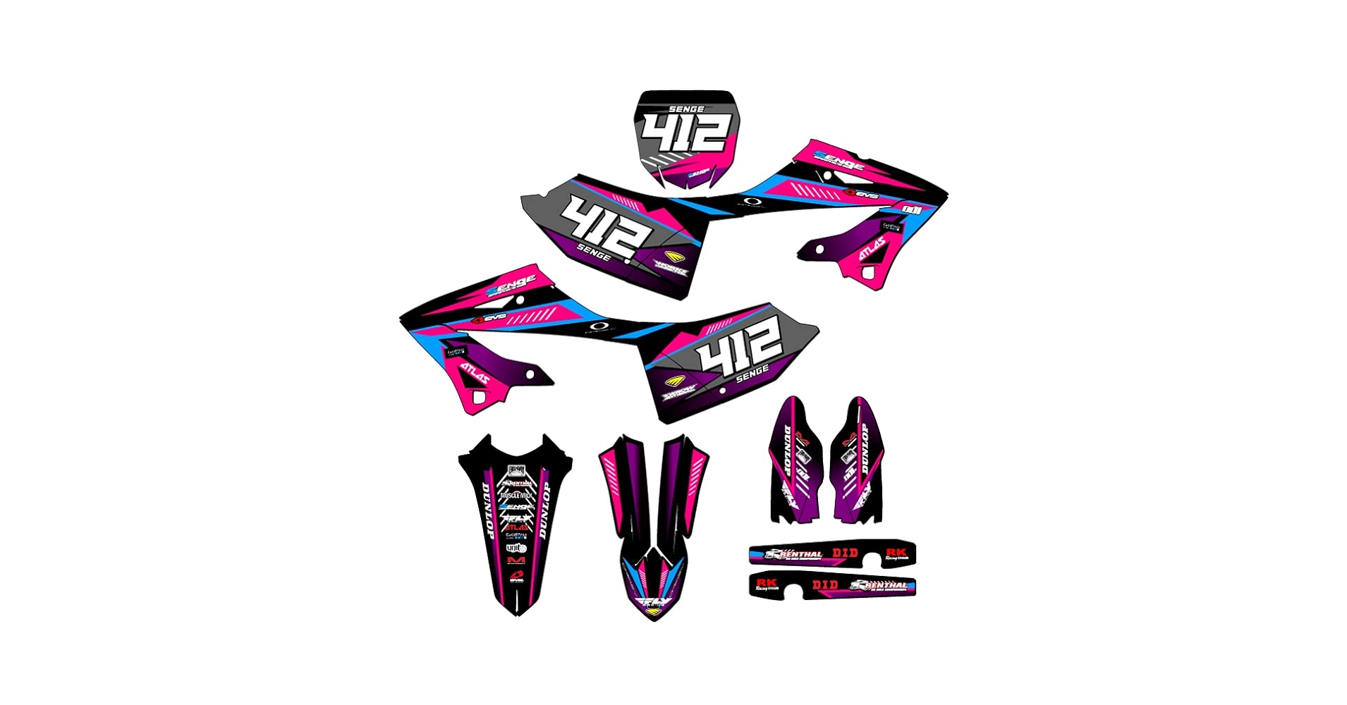 Amazon.com: 2022-2025 YZ 125 Surge Pink Senge Graphics