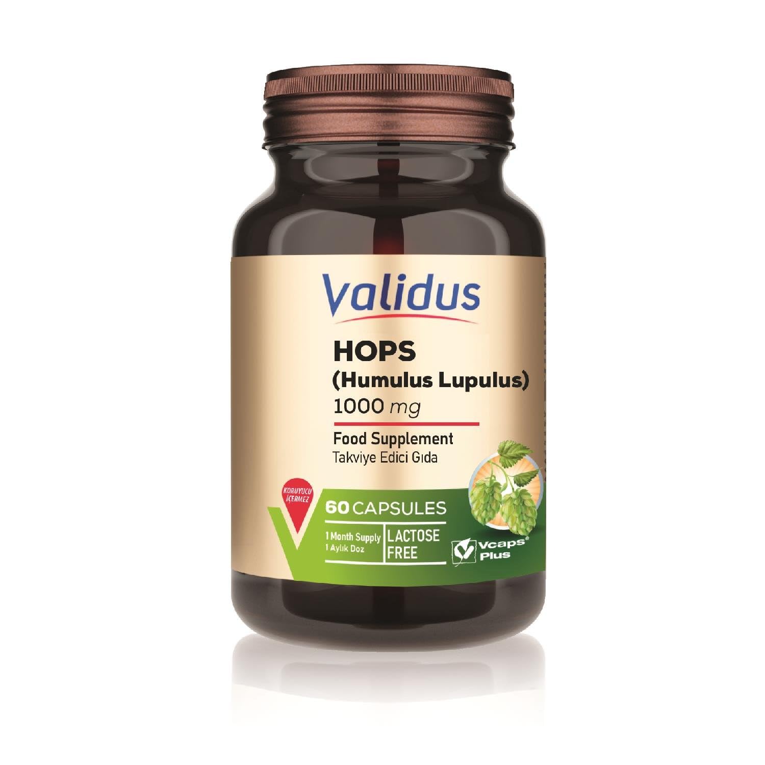 Validus Humulus Lupulus (HOPS) 1000 Mg 60 Capsules