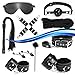 QiKKago Nuovo Avanzato Nero Pelle Fitness Allenamento Dieci Pezzi Set Multifunzionale Accessori, Adatto per Mano, Gamba E Collo Allenamento Accessori, Coppia Regalo - K + 13 immagine