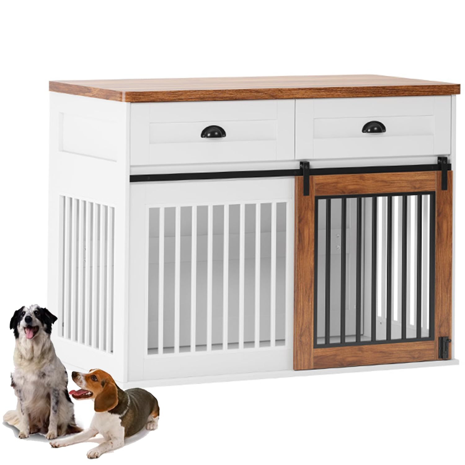 Jaula Perro, Jaula para Perros para Interior en Casa, con Superficie de Mesa de Almacenamiento, for Perros Pequeños, Medianos