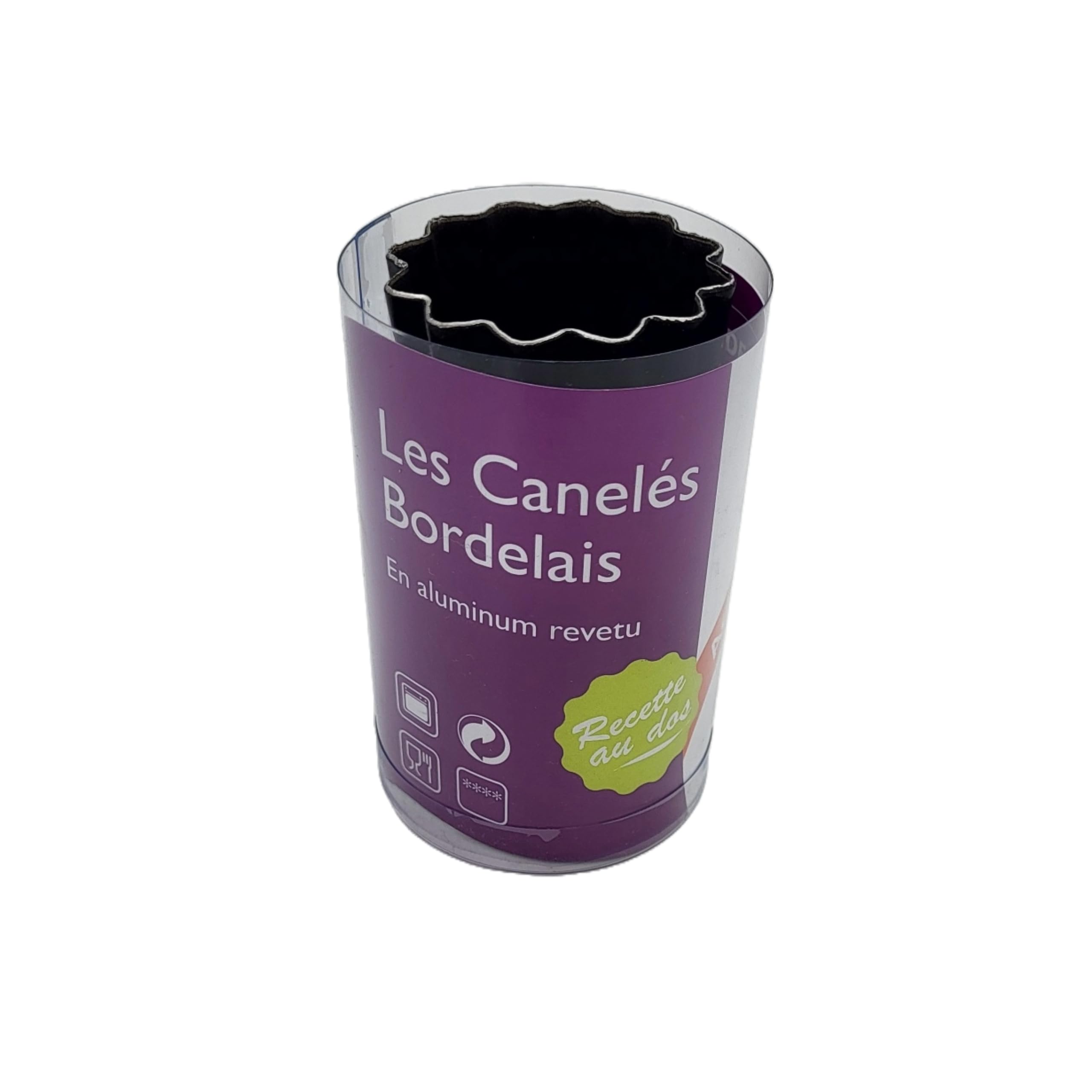 patisse 43014 - Lot de 4 Moules à Canelés Aluminium revêtu – Noir - Ø 4,5cm