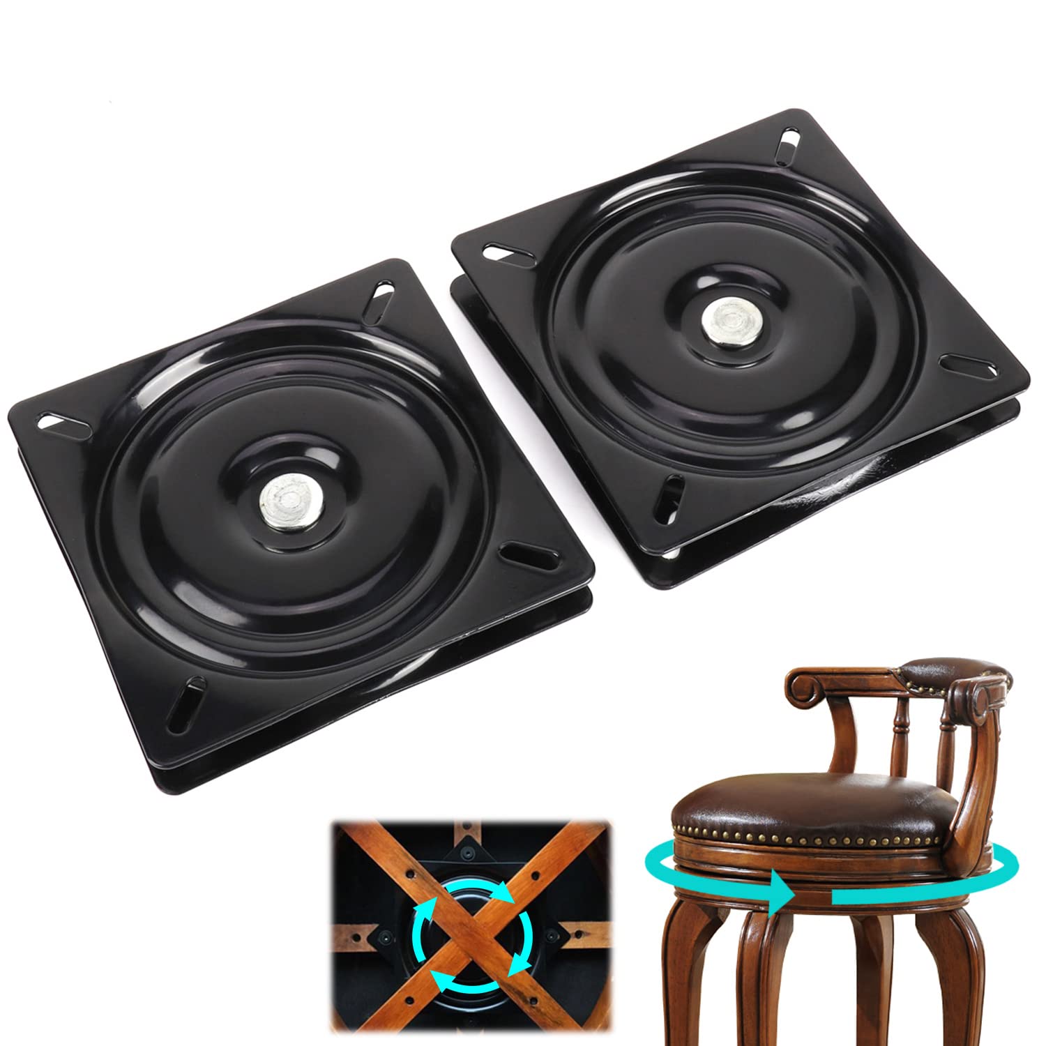 Buy aleawol 2 Pcs 6 Inch Ball Bearing Turntable Swivel Plate, Square