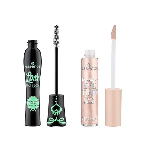 Miniatura 2 de essence  Lash Princess - Máscara de pestañas postizas con efecto de pestañas y tinte de ojos luminoso, sombra líquida 02, paquete de dijes