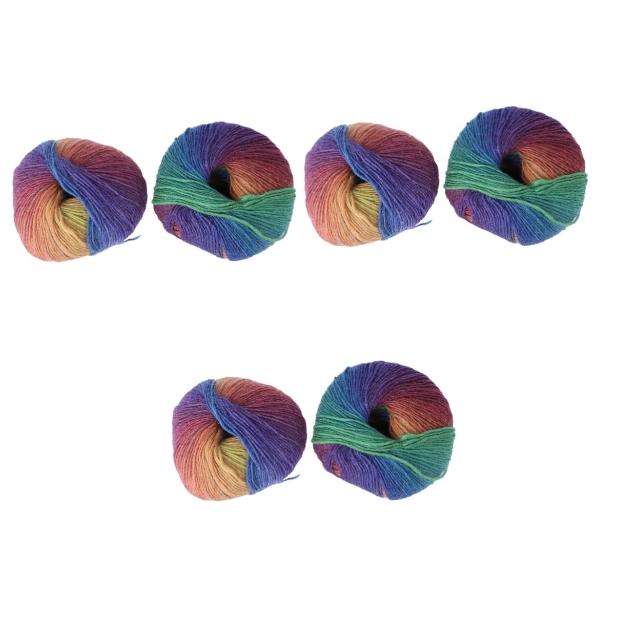 STOBOK 6rollen Bunte Wolle Farbverlauf Wolle Strickgarn Für Handarbeiten Geeignet Für Stricken Von Mützen Kleidung Socken Und Weiteren Kreativen Projekten Für Zuhause Und Bastelbedarf