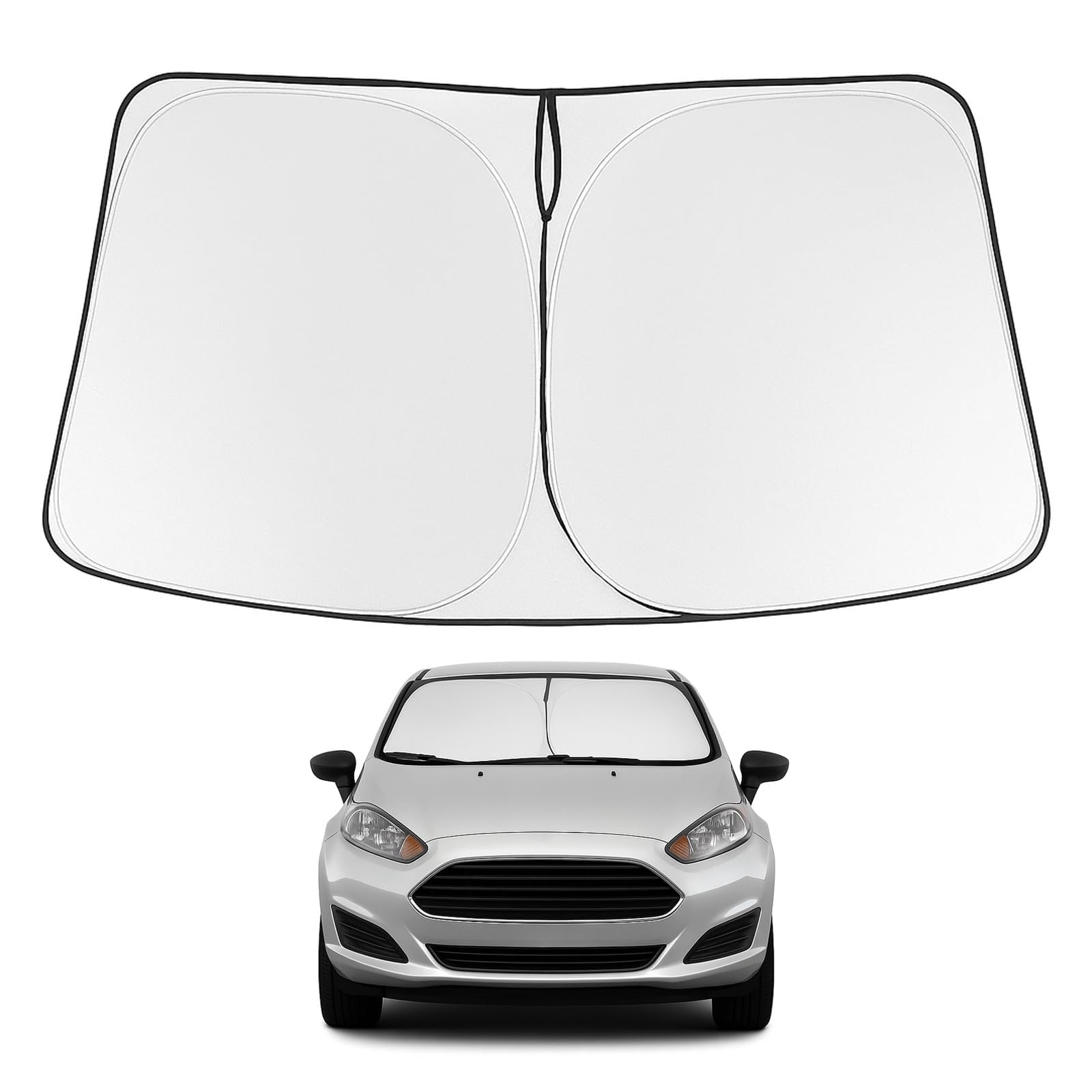 Proadsy Custom Fit 2017-2019 Ford Fiesta Windshield Sun Shade, Blocks Heat