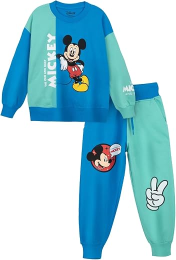 Nap Chief Unisex Kids The One and Only Mickey Co-Ord Set for Boys &amp; Girls, Sweatshirt &amp; Joggers Clothing Set Premium Kids ...