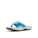 Clarks womens Breeze Sea 9 Light Turquoise Synthetic