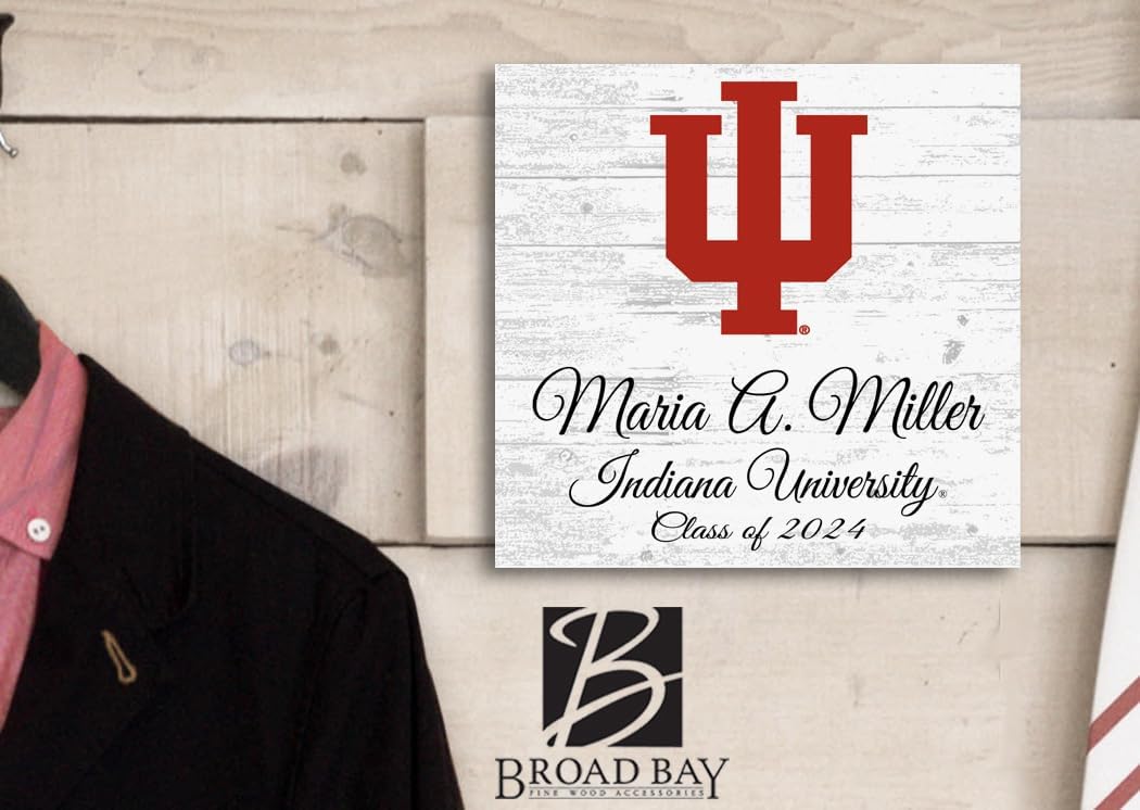 Official Indiana University Class Year Gift Plaque with Name - For IU Students, Alumni or Graduation