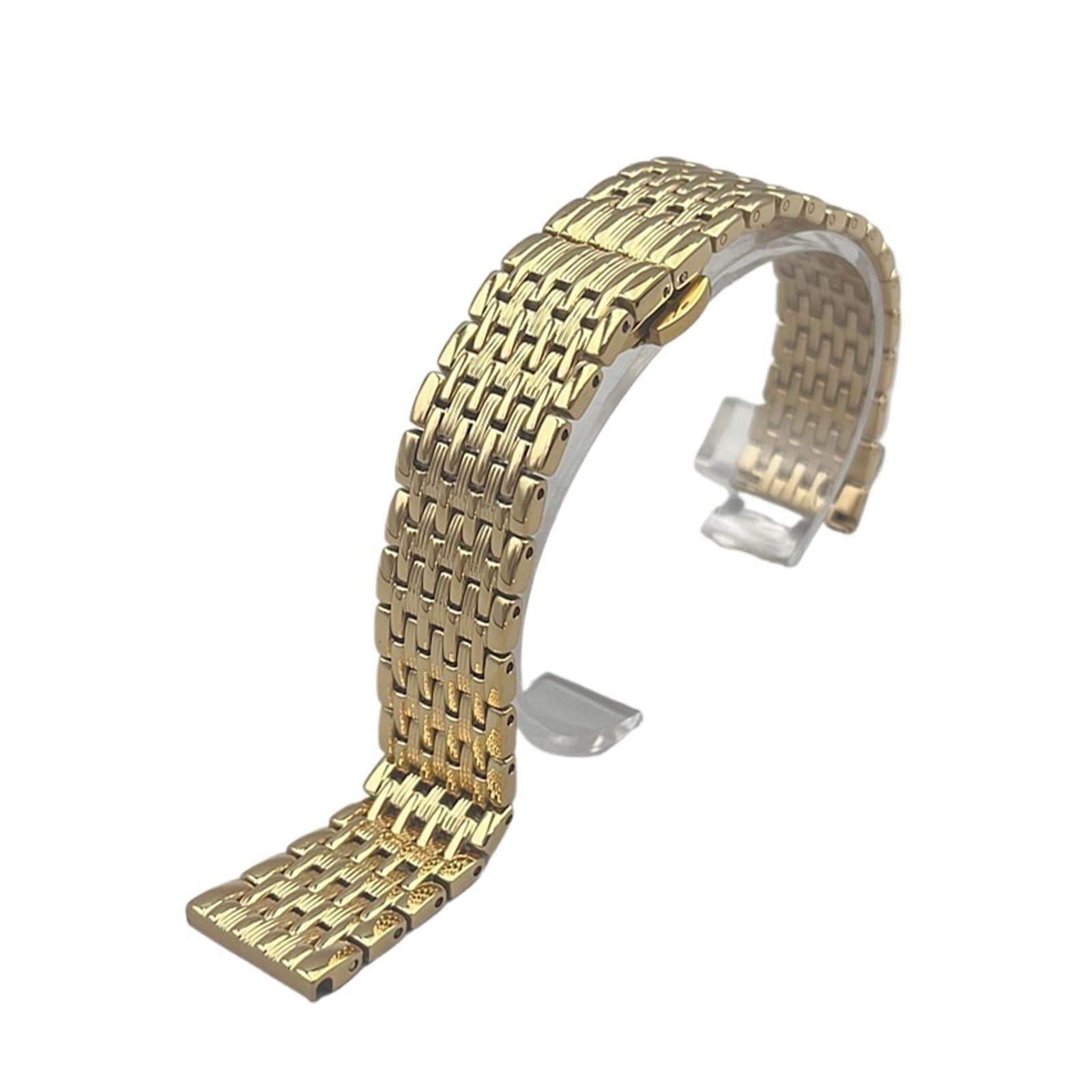 YINGO Edelstahl-Uhrenarmband, Wasserdichtes Schmetterlingsschnallenarmband