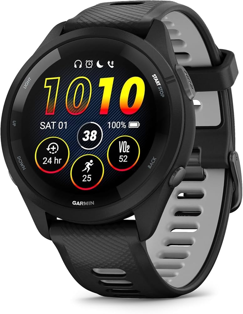 Garmin Forerunner 265 Smartwatch for both sexes, size 46 mm, black/powder grey