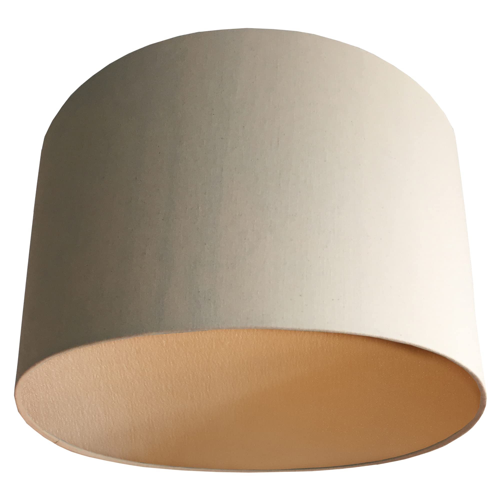 UK Handmade Cream Lampshade with Lining; Copper, Gold, White (Gold)
