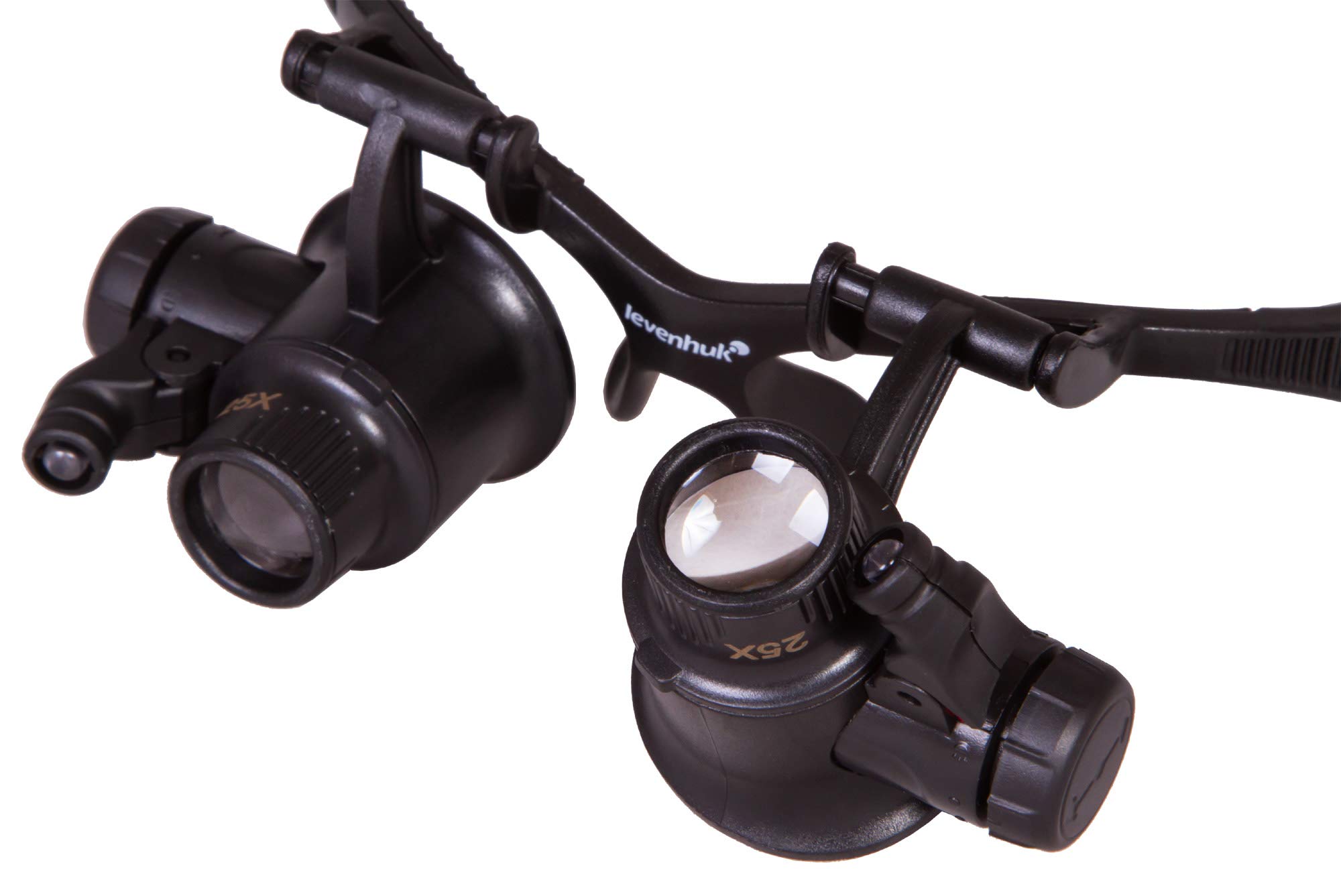Occhiali con Lenti d’Ingrandimento Levenhuk Zeno Vizor G8 con Luci a LED e Ingrandimento 2.5x, 4x, 6x, 8x, 10x, 15x, 20x e 25x
