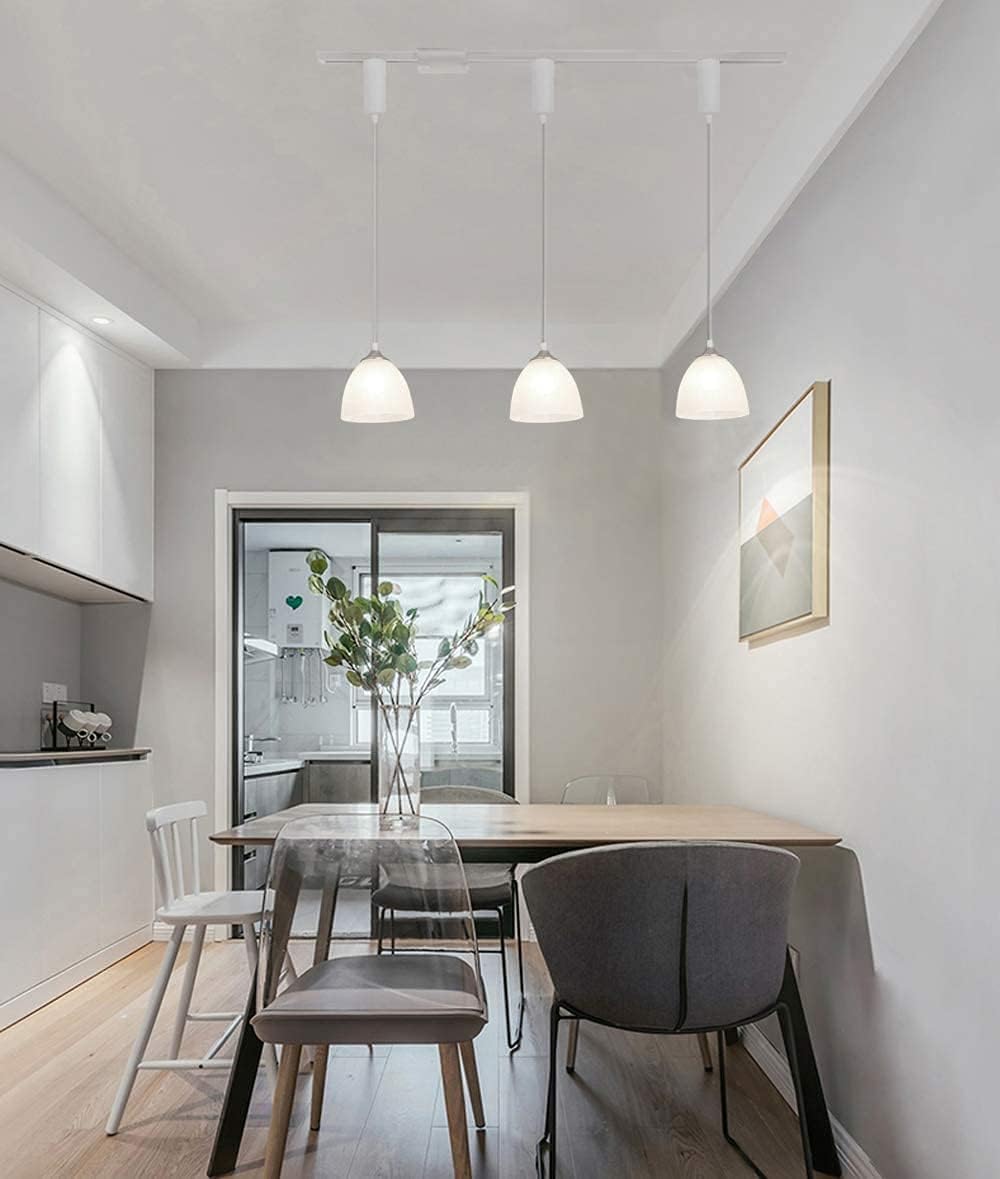 KIVEN 3個パック ペンダントライト ガラス ダクトレール式 収納カバー