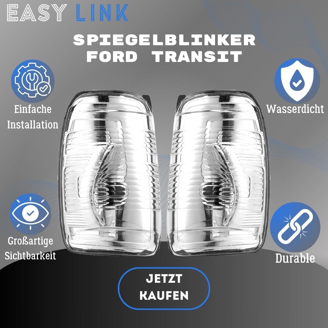 2x clignotants de rétroviseur extérieur droit gauche compatibles avec Ford Transit MK8 2014-1847389 1847387