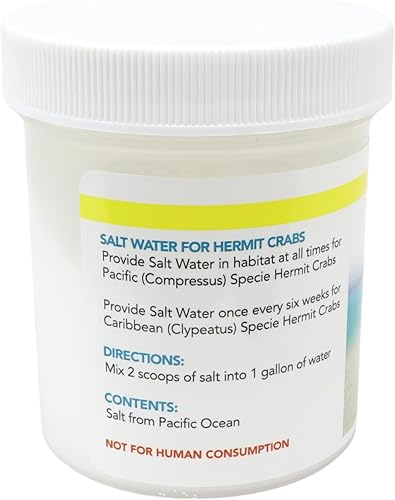 Needzo Salt Water Mix for Hermit Crabs, Natural Terrarium Supplies, 4 Ounces (Pack of 2)
