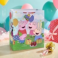 Vista 4 de Unique Peppa Pig Large Plastic Gift Bag - (1 Count) Durable & Reusable, Perfect for Parties & Celebrations