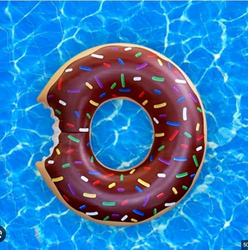 Flotador inflable en forma de rosquilla para piscina