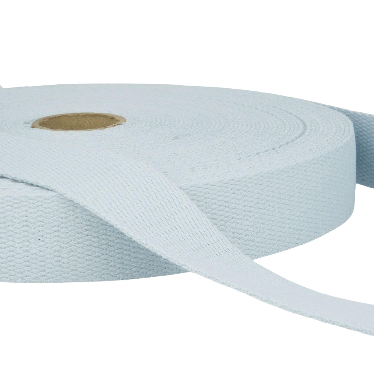 5 Metres Sky Blue Heavy Duty Cotton Webbing, 25mm Wide Strong Thick Firm Strap, Machine Washable 30°C, Perfect for Bag Handles, Tote Straps, Belts, Pet Leads, Repairs & Crafts by Giddy Square