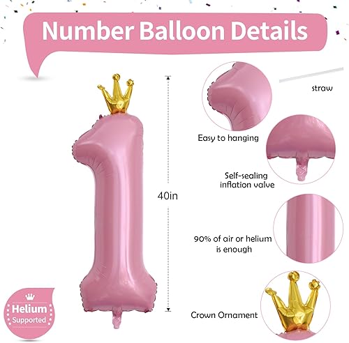 Vista 32 de Globos de 40 pulgadas, globo azul claro número 4, helio autoinflable de aluminio azul bebé para niños de 40 a 15 años, decoraciones de fiesta