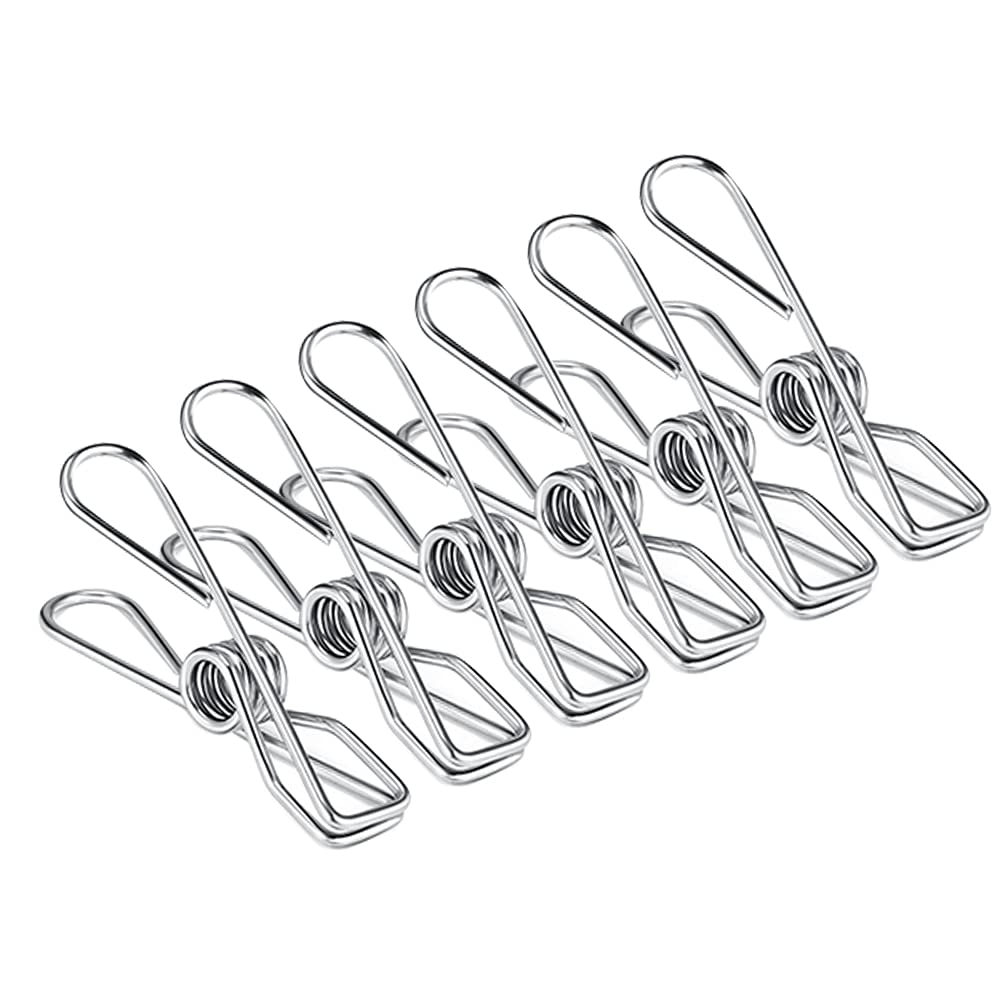 Mollettoni telo mare 10-4. 0pcs. Clip in acciaio inox multiuso in acciaio inox Linea di lavaggio Morsetti for morsetti for asciugatura for lavanderia Puntainspin clip di utilità Mollette bucato