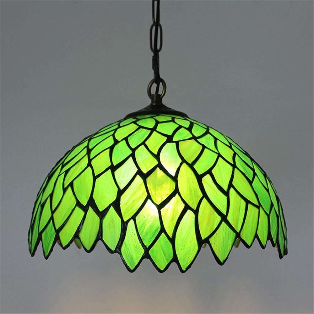 KXEcoLife Contemporary Luxury Restaurant Pendant Lamp LED American Creativity Living Room Bedroom Hotel Villa Corridor Cafe Bar Staircase Color Glass Chandelier (C D30CM)