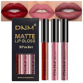 evpct 3Pcs Dark Red Mauve Maroon Matte Liquid Lipstick Lip Stain Sets for Women, Matte Lipstick Long Lasting Waterproof Permanent 24 Hours original, Magic Lip Sticks Pack for Halloween Daily Makeup