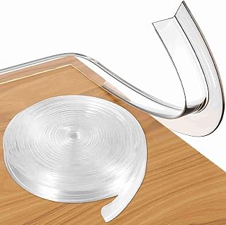 Clear Table Corner Guards Baby Proofing Edge Protector Soft Silicone Furniture Bumper Strip 5m with Strong Adhesive for Desktop Wall Safety (5m)