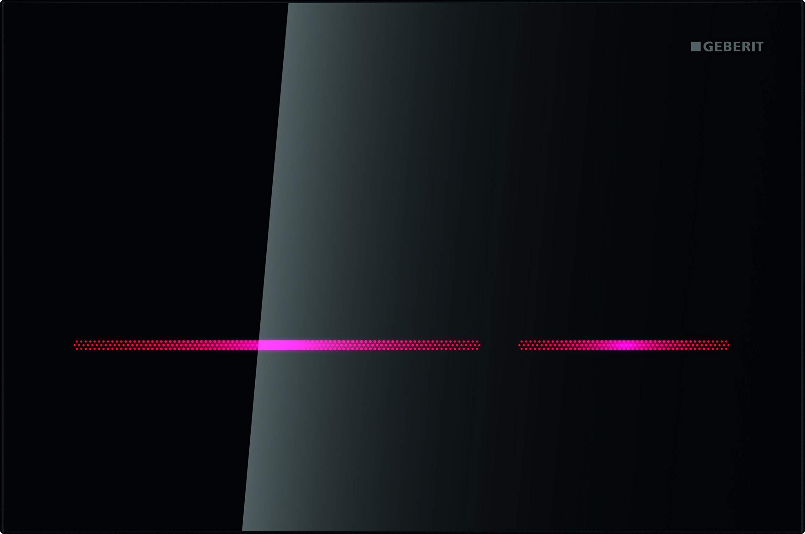 Geberit - Pulsador Geberit Sigma80, Para Doble Volumen De Descarga: Vidrio Negro (242.618.SG.1)