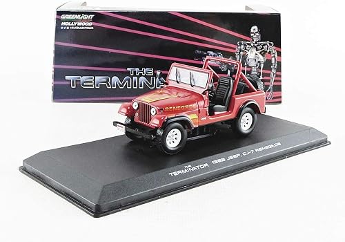 Miniatura 7 de Jeep CJ-7 Renegade 1983 de Sarah Connor - The Terminator (1984), auténtica decoración de películas, detalles cromados, neumáticos de goma reales,