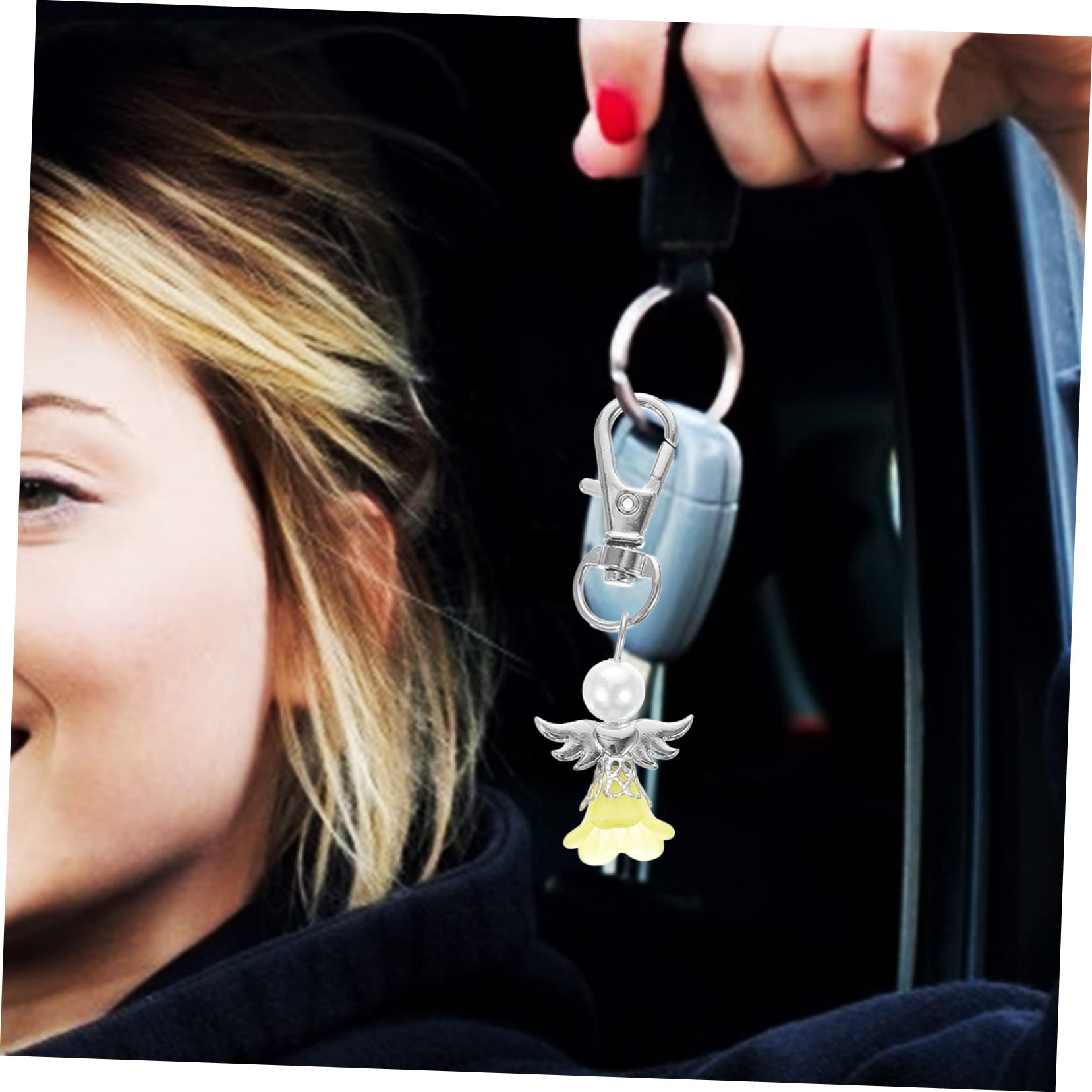 MAGICLULU Portachiavi Angelo Ciondoli D'angelo Chiave Forniture Per Matrimoni Carino Keychain Regali Ragazza Anello Portachiavi Bomboniere Matrimonio Portamonete Lega Di Zinco
