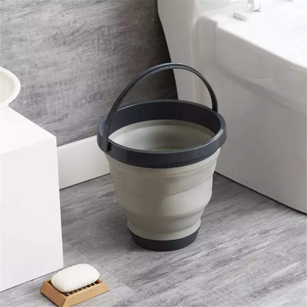 Namiot plażowy rozmiar 25 cm x 25 cm (szary) 12 l (3,17 galona) składane plastikowe okrągłe wiadro, namiot kempingowy