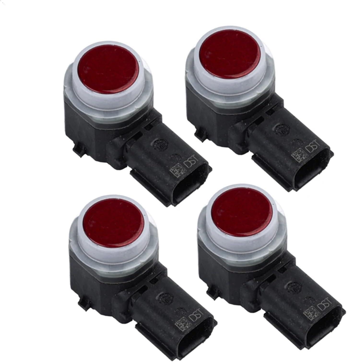 Electronic Parking Sensor Car Accessorie Bumper PDC Parking Sensor FR3T15K859AAW FR3T-15K859-AAW Fit for Ford Edge Fit for Mustang 2015-2020 Auto Parts(4 pcs(red))