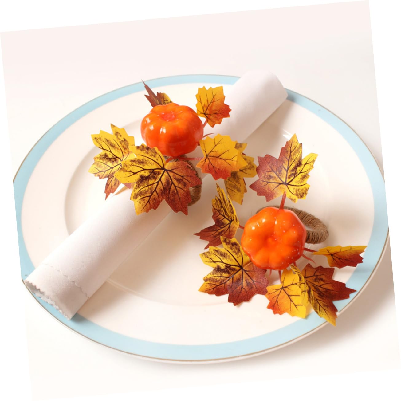 IMIKEYA 3 Sätze Kürbis Serviettenknöpfe Thanksgiving-Serviette Kürbisring Tischdeko Herbst Herbstliche Tischdeko Dekorative Serviettenringe Dekorative Serviettenschnalle Schaum 6 Stück * 3