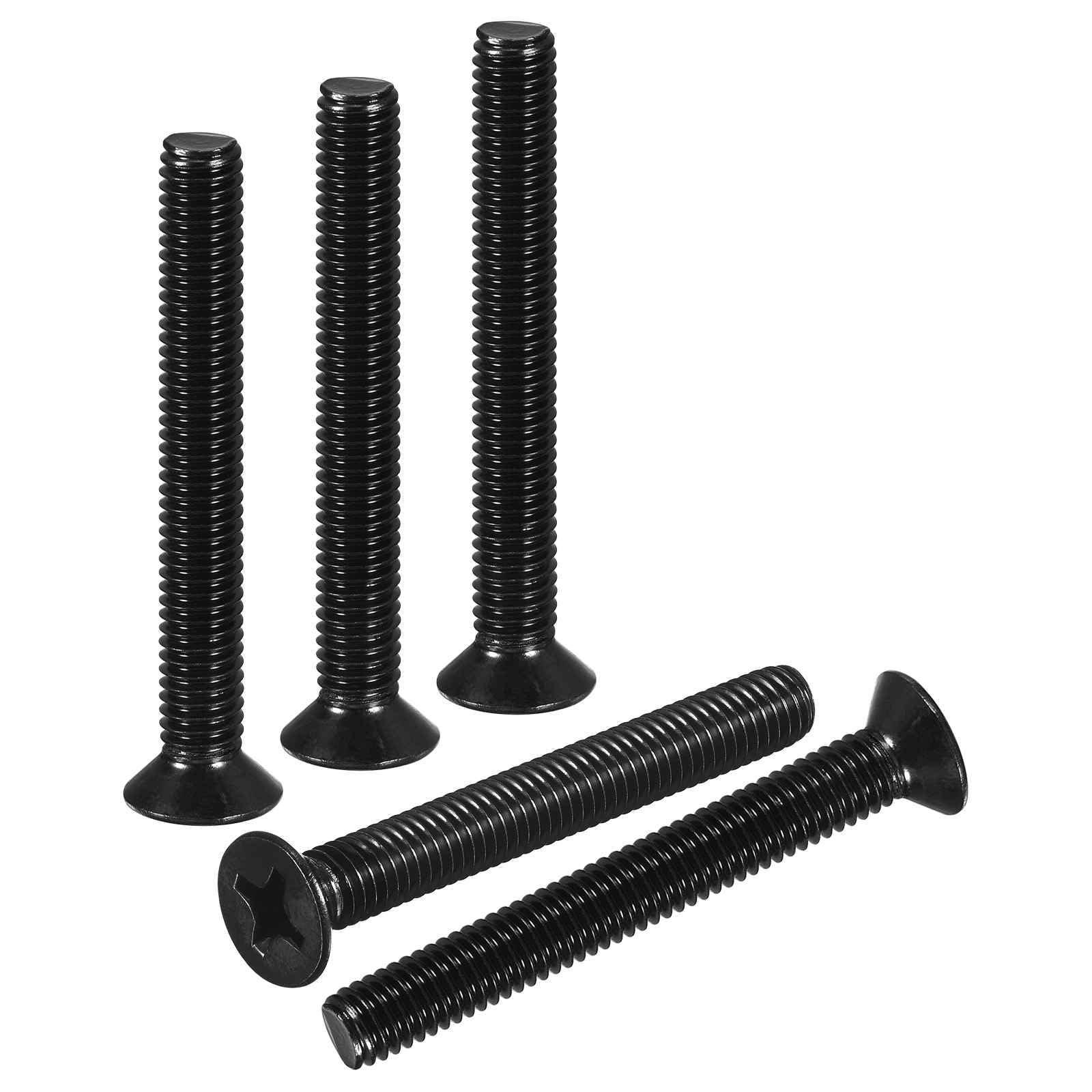 DTGN #6-32x1-5/8" Flat Head Countersunk Machine Screws - 20pcs - Good for Furniture and Machinery - 304 Stainless Steel Phillips Machine Screws Bolts - Black Oxide Finish — image 1